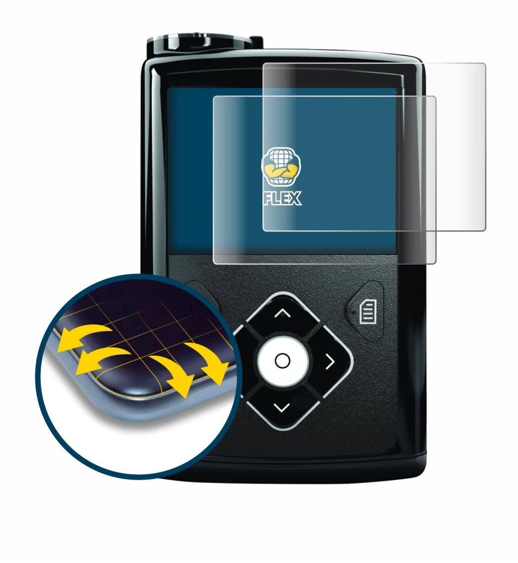 Image of the device Medtronic Minimed 640G with a wide variety of screen protectors.