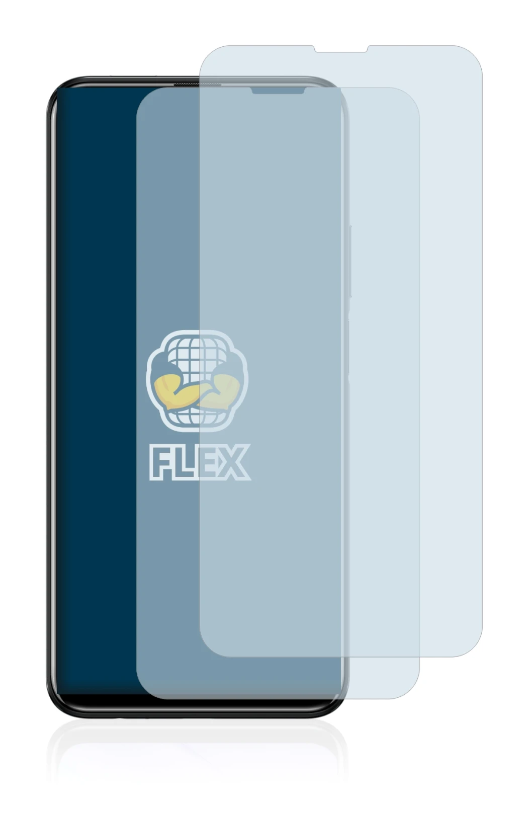 Image of the device Huawei Y9s with a wide variety of screen protectors.