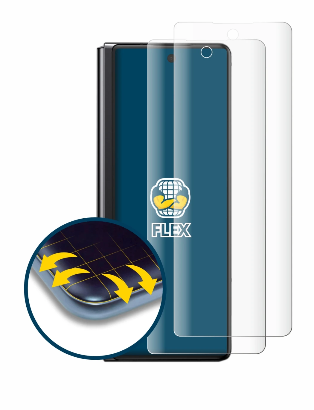 Image of the device Samsung Galaxy Z Fold 2 5G with a wide variety of screen protectors.