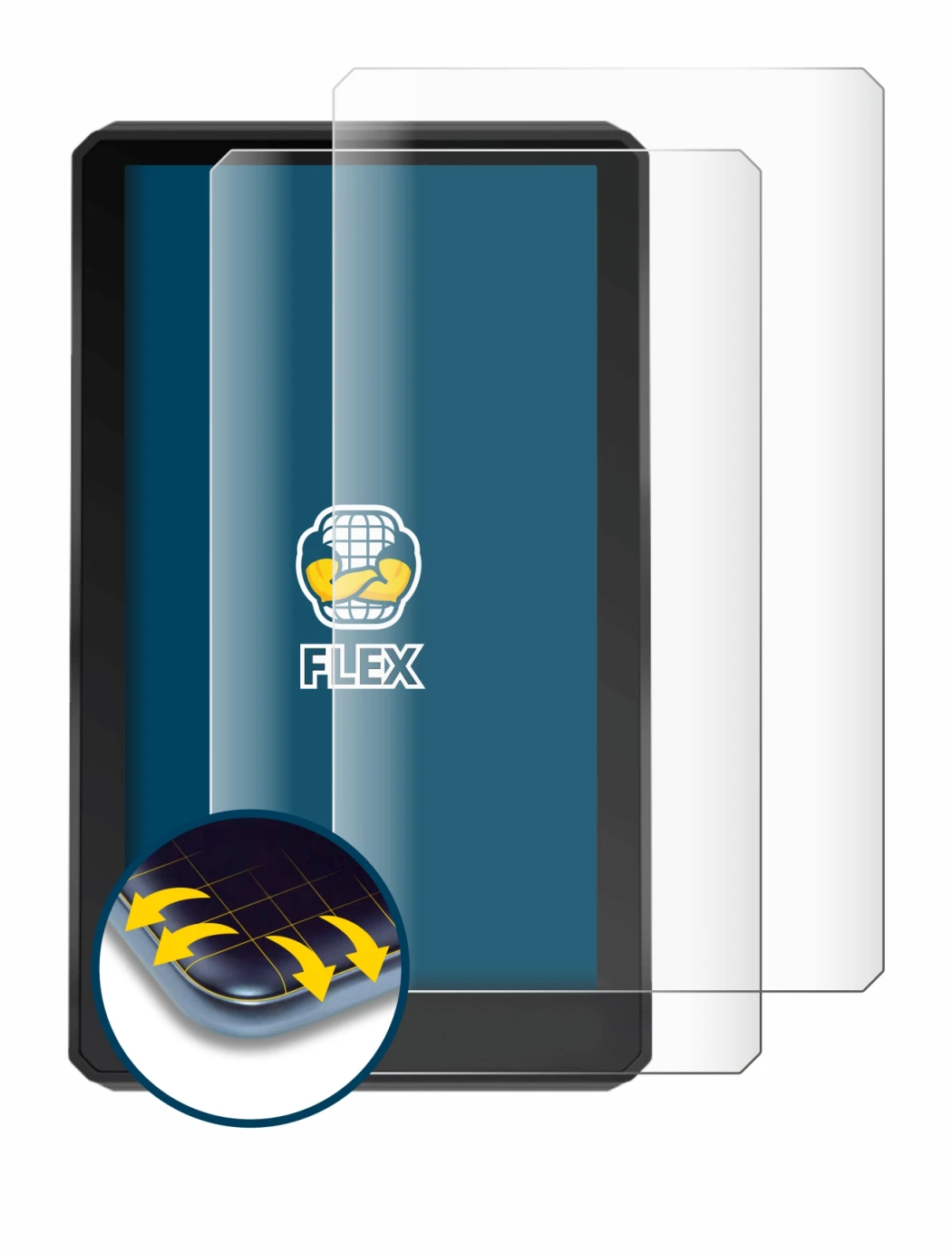 Image of the device Garmin zumo XT with a wide variety of screen protectors.