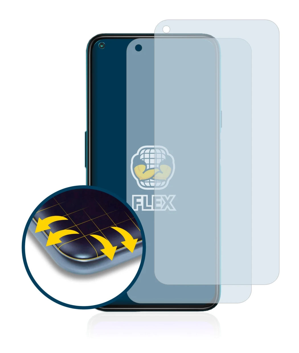 Image of the device Cubot X30 with a wide variety of screen protectors.
