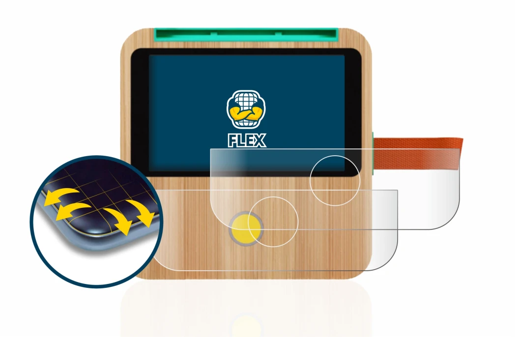 Image of the device tigerbox Touch with a wide variety of screen protectors.