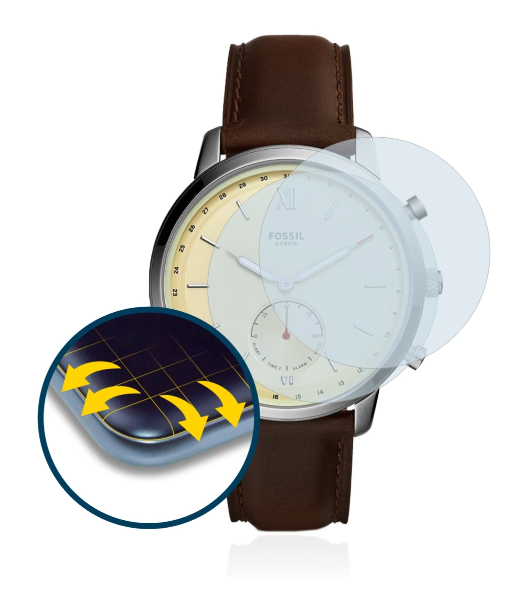 Image of the device Fossil Neutra Hybrid HR with a wide variety of screen protectors.