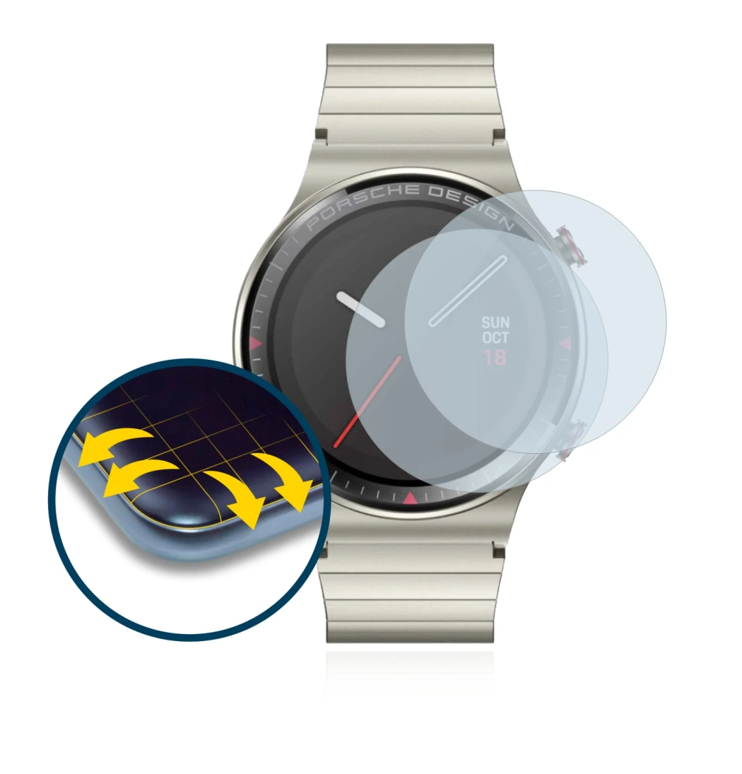 Image of the device Huawei Watch GT 2 Porsche Design with a wide variety of screen protectors.