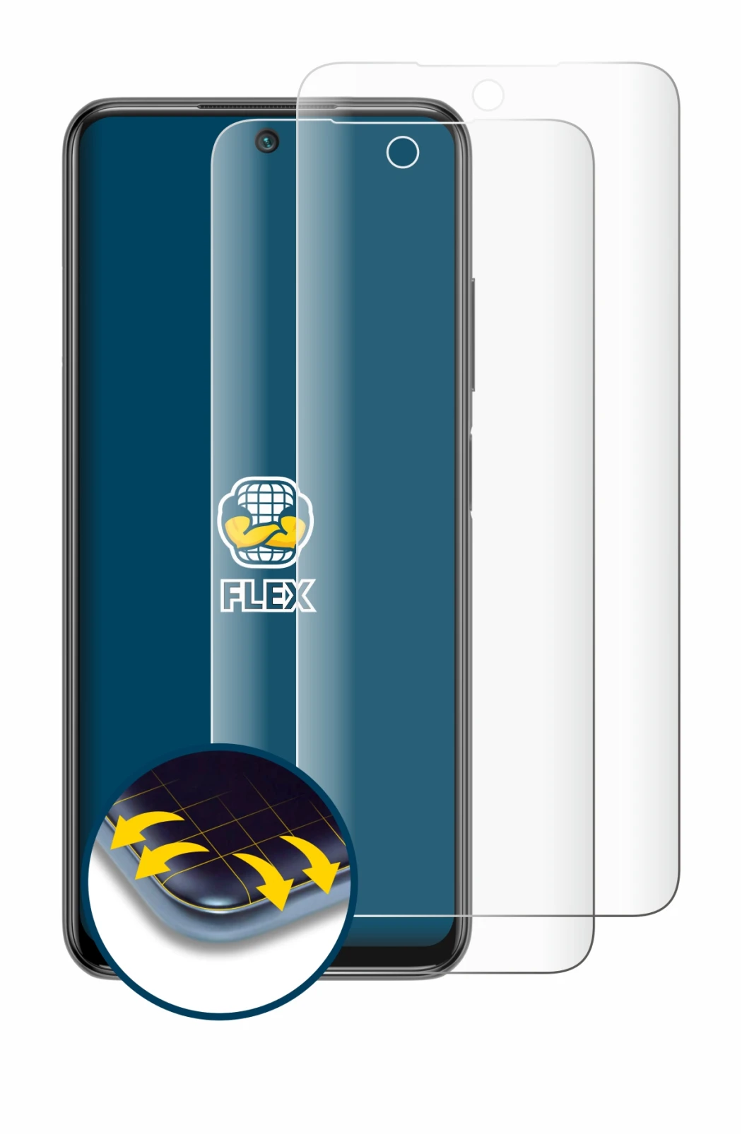 Image of the device Xiaomi Redmi Note 10 5G with a wide variety of screen protectors.