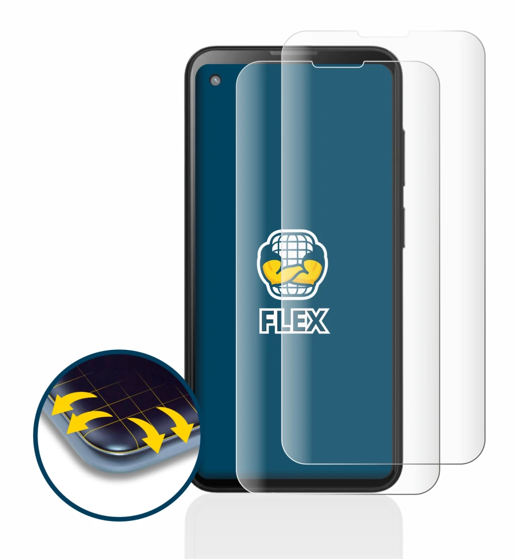 Image of the device Blackview BL5000 with a wide variety of screen protectors.