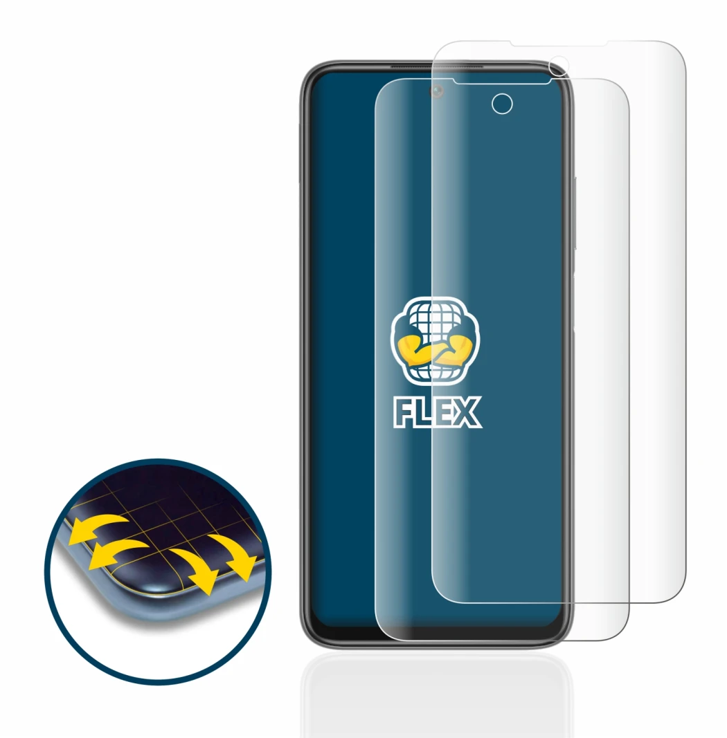 Image of the device Xiaomi Redmi 10 with a wide variety of screen protectors.