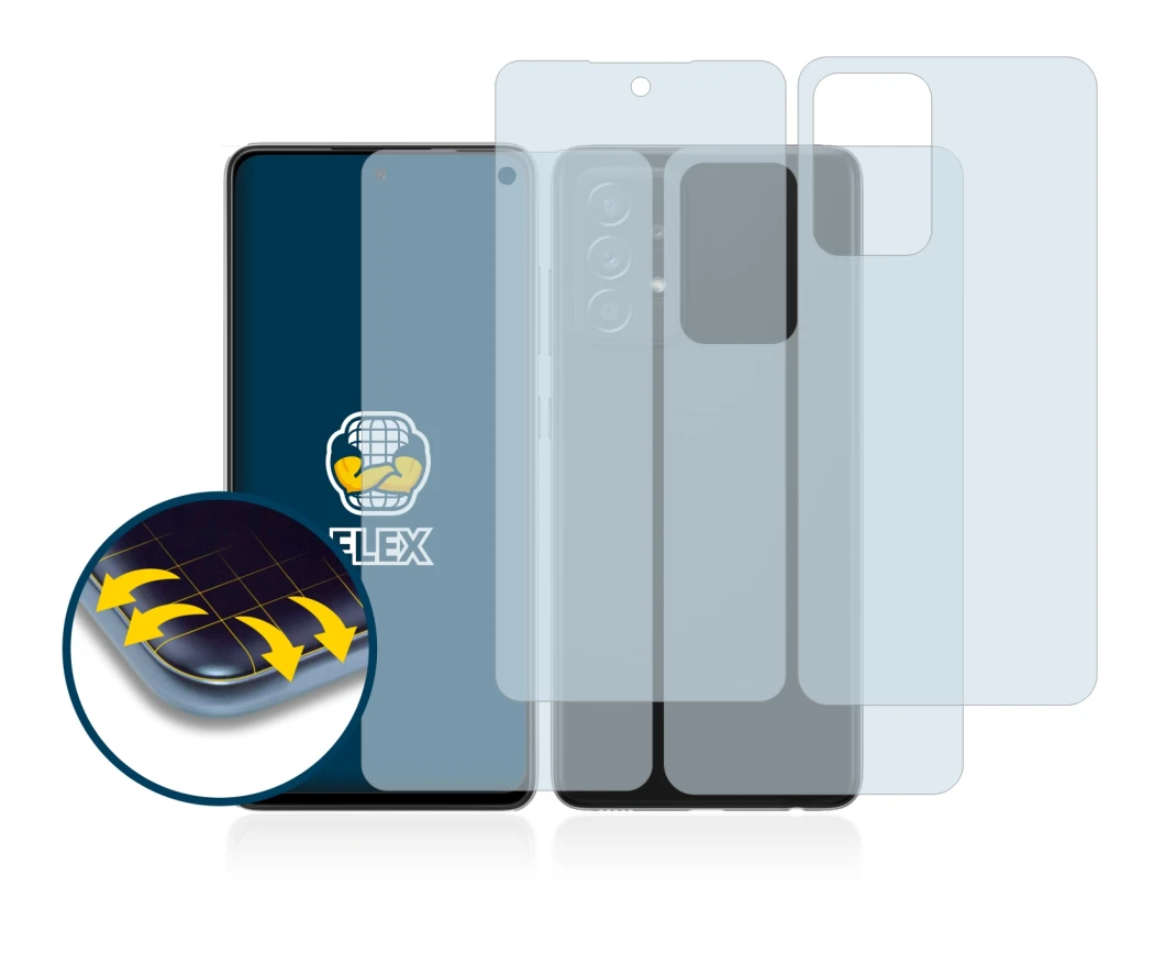 Image of the device Samsung Galaxy A52s 5G (Front+Back) with a wide variety of screen protectors.