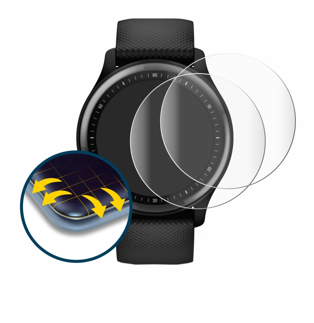 Image of the device Garmin Vivomove Sport with a wide variety of screen protectors.