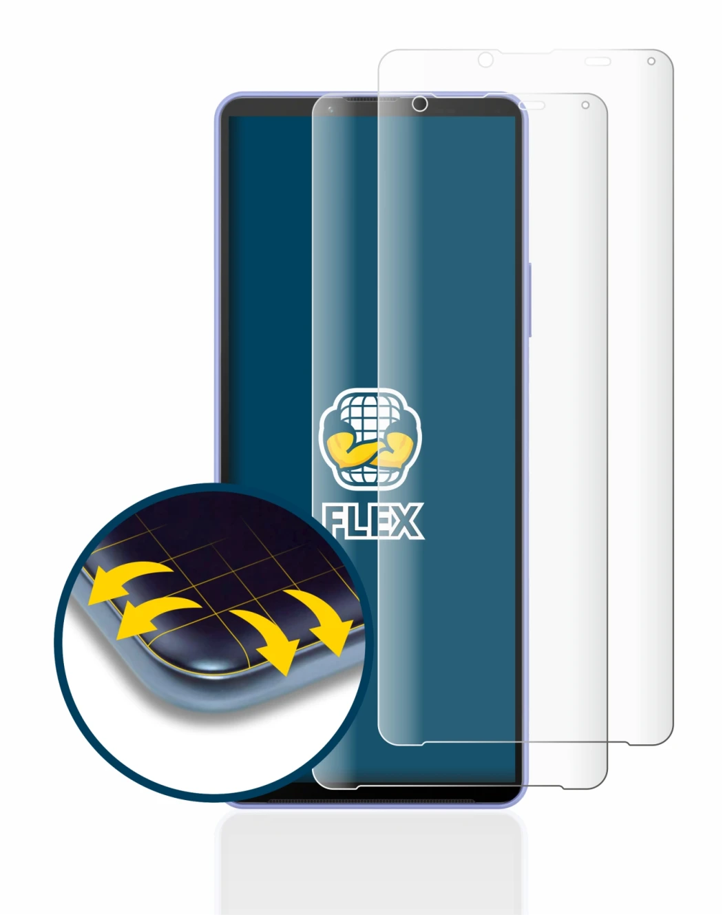 Image of the device Sony Xperia 10 IV with a wide variety of screen protectors.