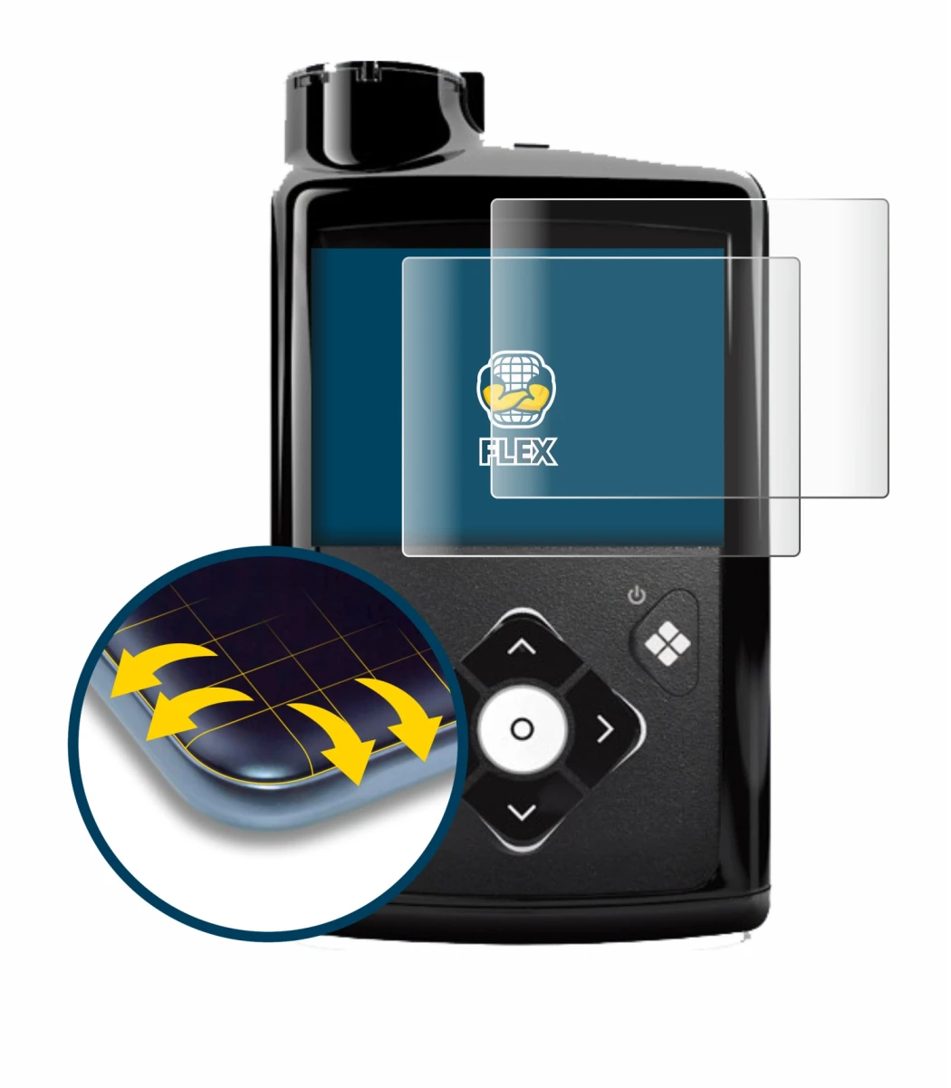 Image of the device Medtronic Minimed 780G with a wide variety of screen protectors.