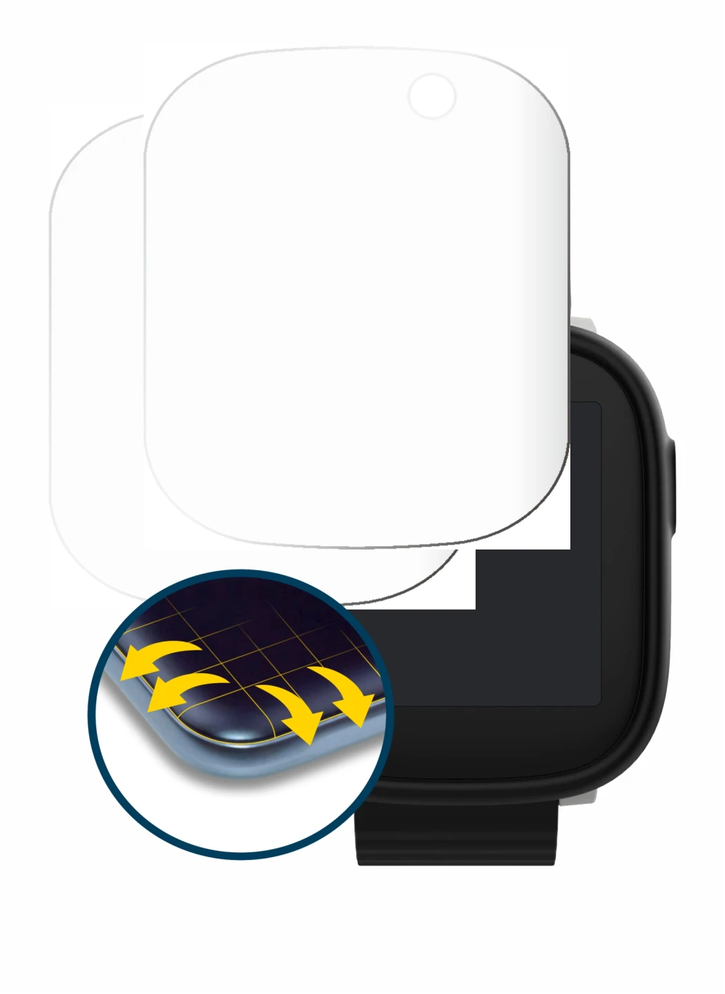 Image of the device Xplora X6 Play 2022 (1st generation) with a wide variety of screen protectors.