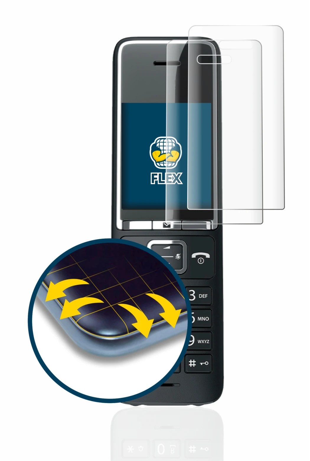 Image of the device Gigaset COMFORT 550 with a wide variety of screen protectors.