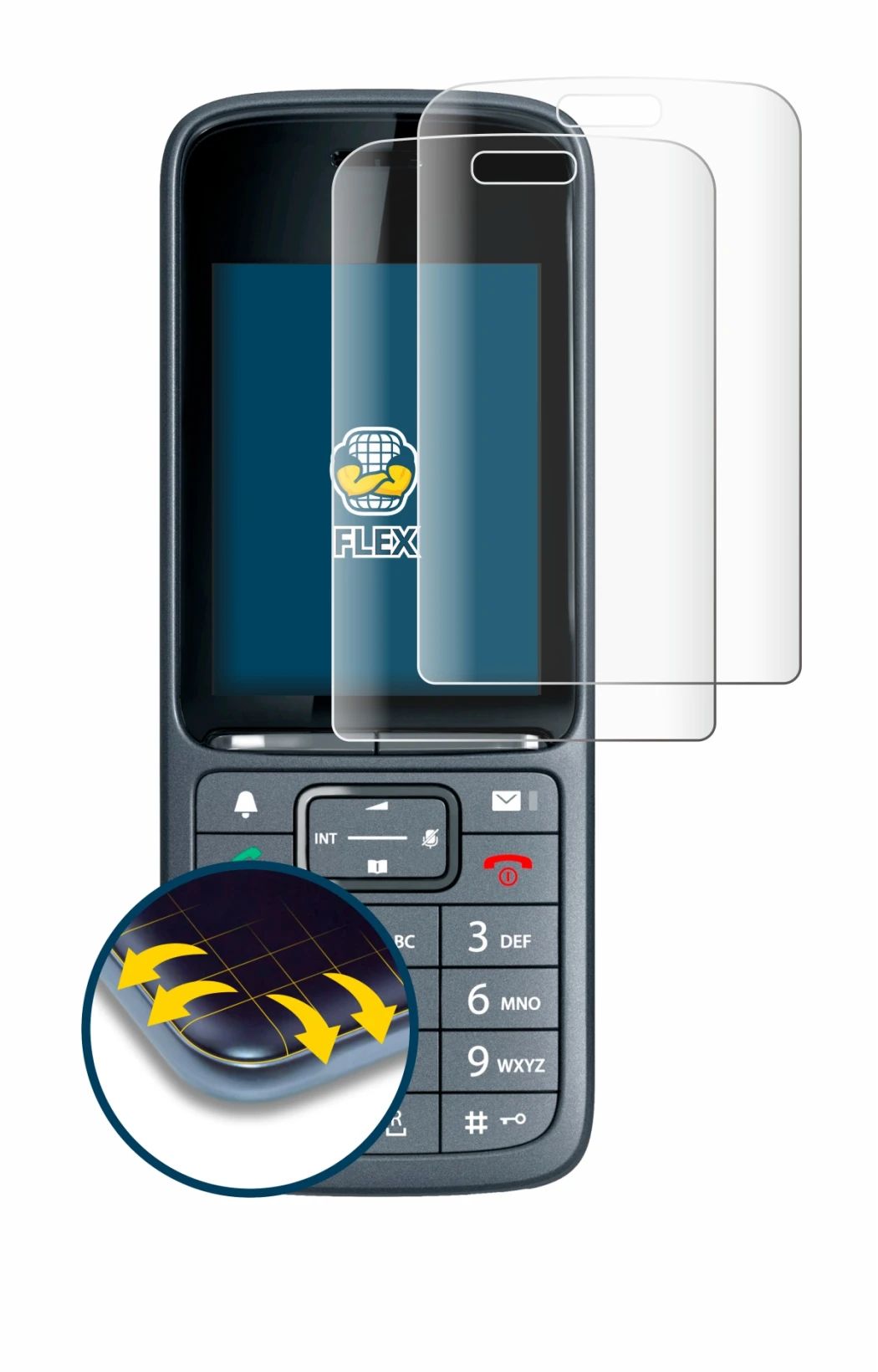 Image of the device Gigaset SL800H Pro with a wide variety of screen protectors.