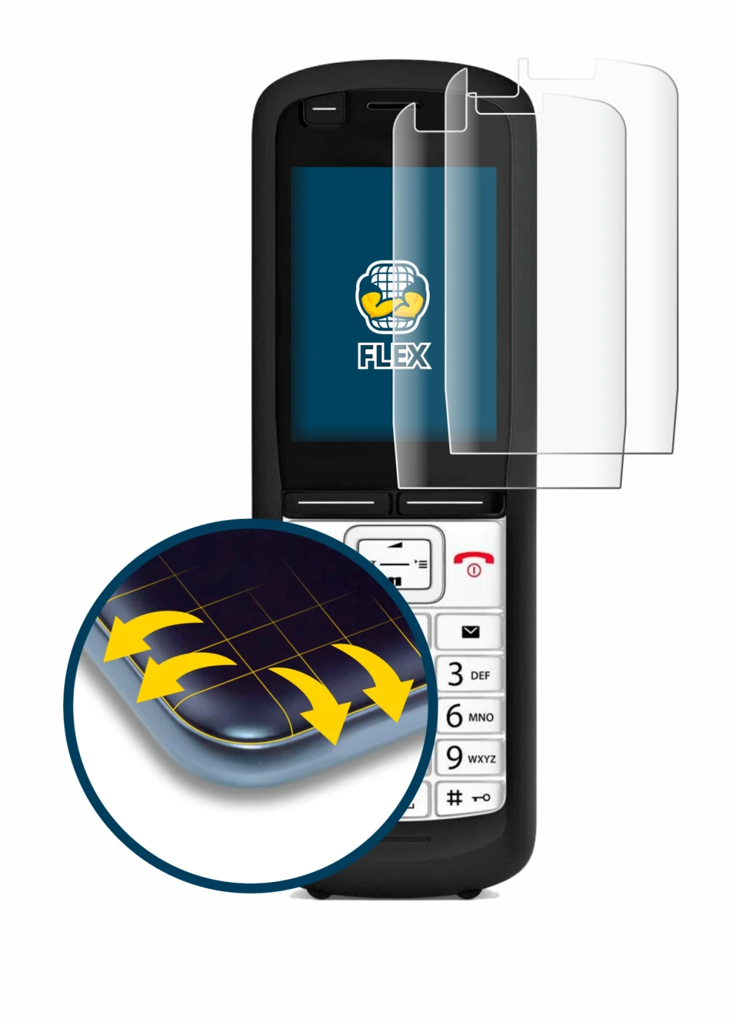 Image of the device Unify OpenScape DECT Phone R6 with a wide variety of screen protectors.