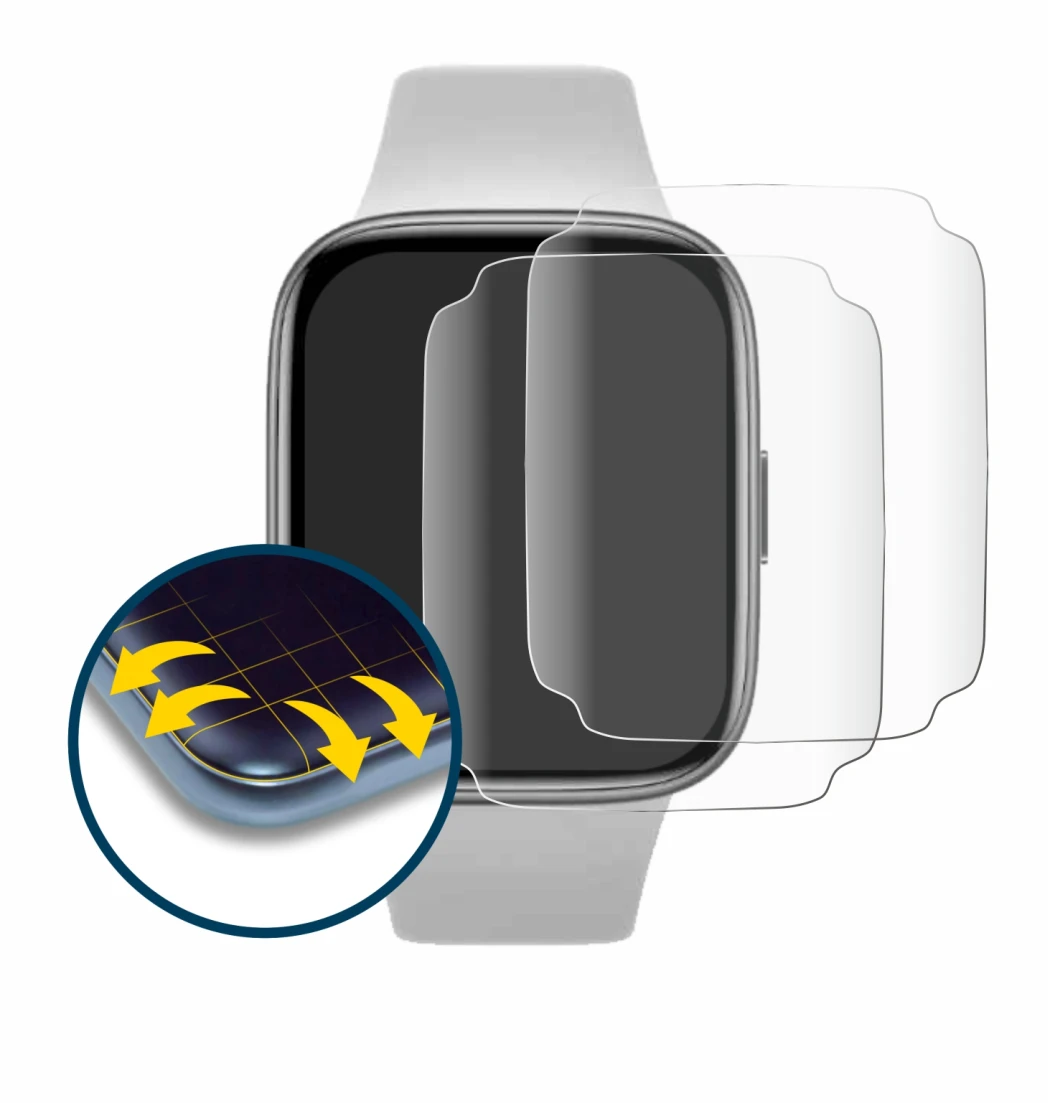 Image of the device Xiaomi Redmi Watch 3 Active with a wide variety of screen protectors.