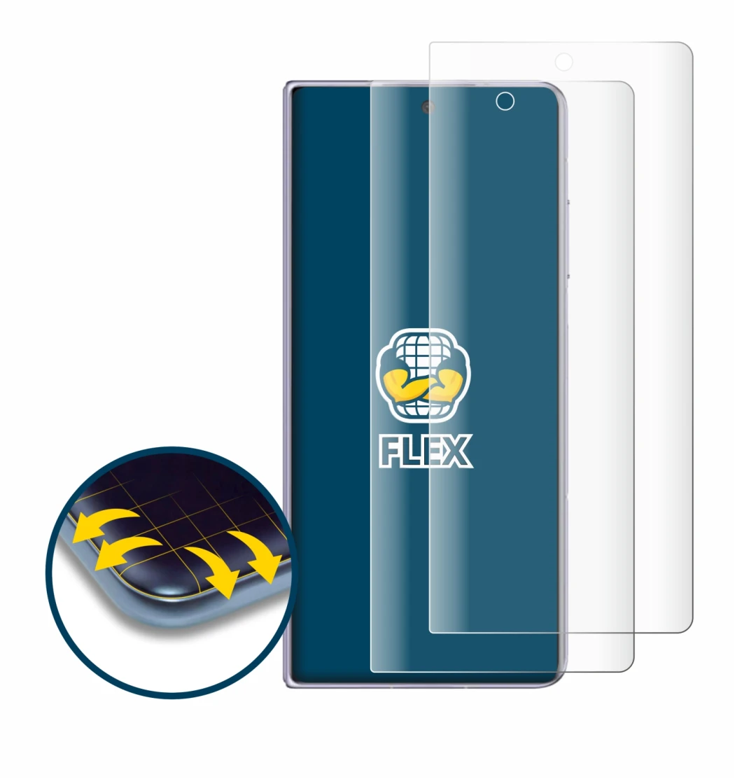 Image of the device Honor Magic V2 with a wide variety of screen protectors.