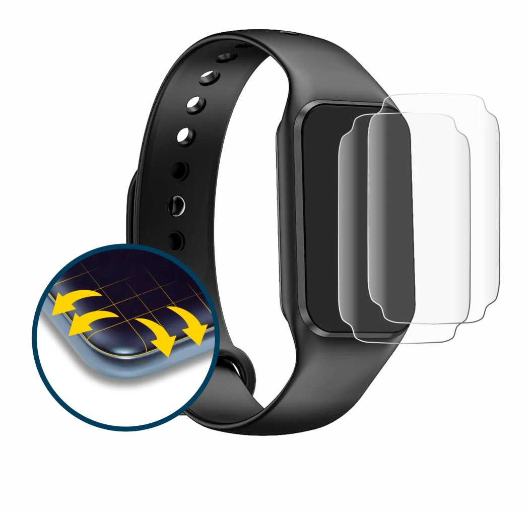 Image of the device Blackview BV-R1 with a wide variety of screen protectors.
