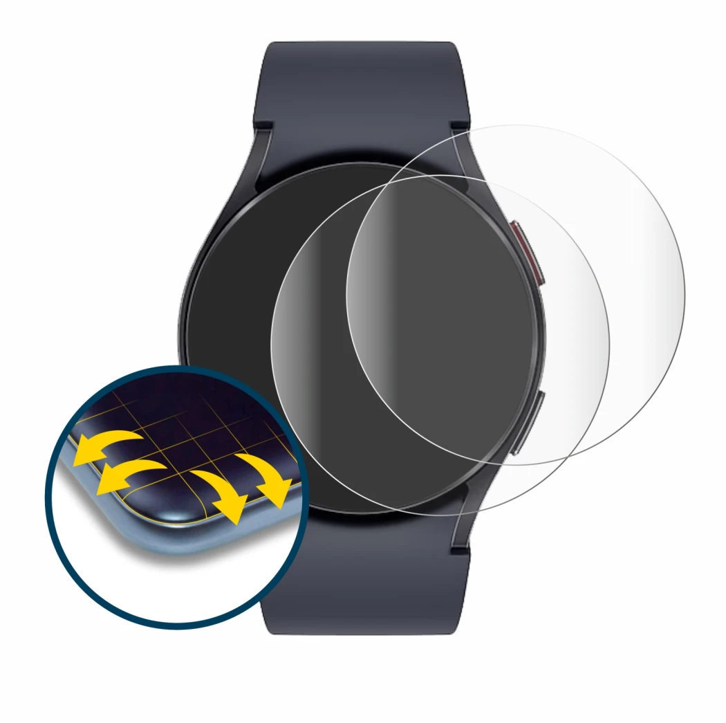 Image of the device Samsung Galaxy Watch 6 (40 mm) with a wide variety of screen protectors.