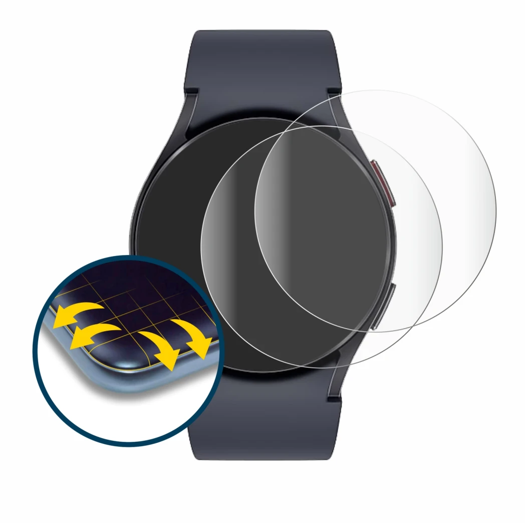 Image of the device Samsung Galaxy Watch 6 (44 mm) with a wide variety of screen protectors.