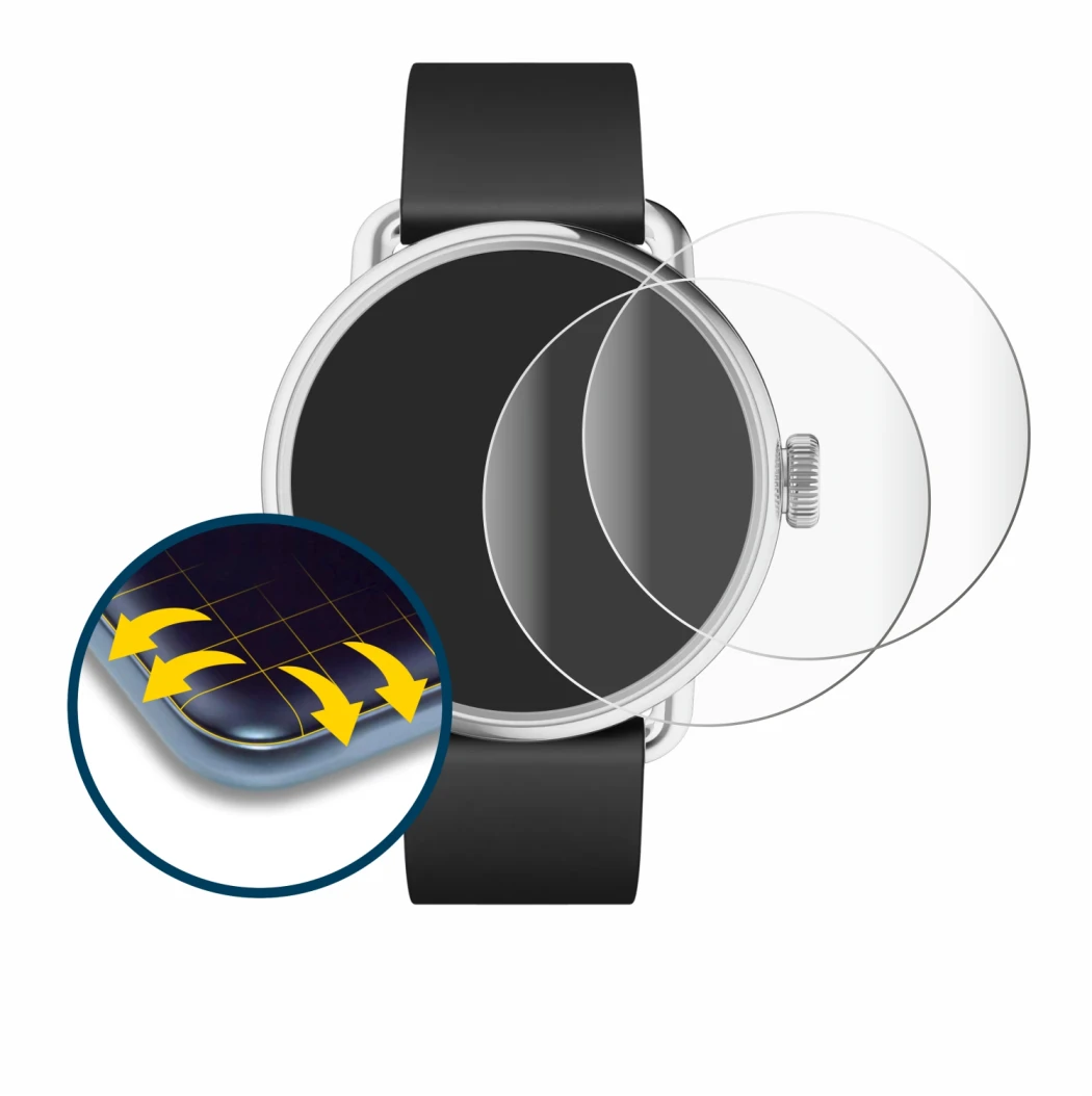 Image of the device Withings ScanWatch 2 (38 mm) with a wide variety of screen protectors.