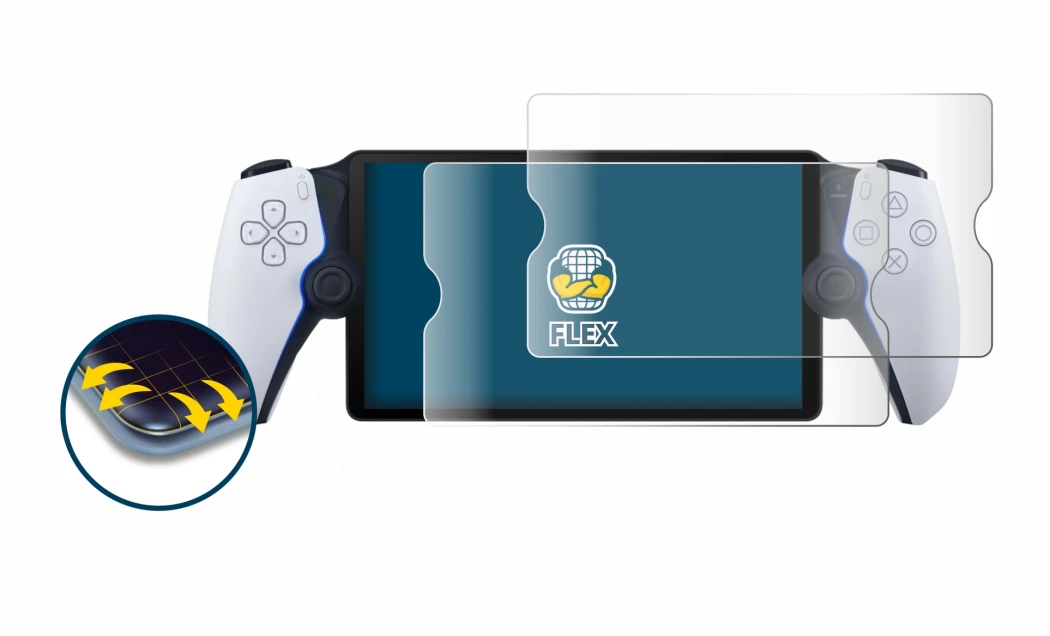 Image of the device Sony Playstation Portal with a wide variety of screen protectors.