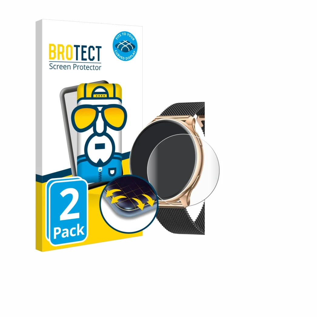 Front side of a product packaging with the brand logo BROTECT. Next to it is the device Banlvs G35 1.32