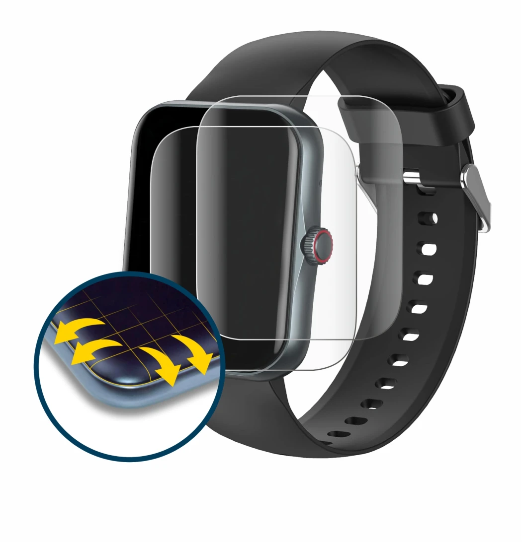 Image of the device Pthtechus S80K with a wide variety of screen protectors.