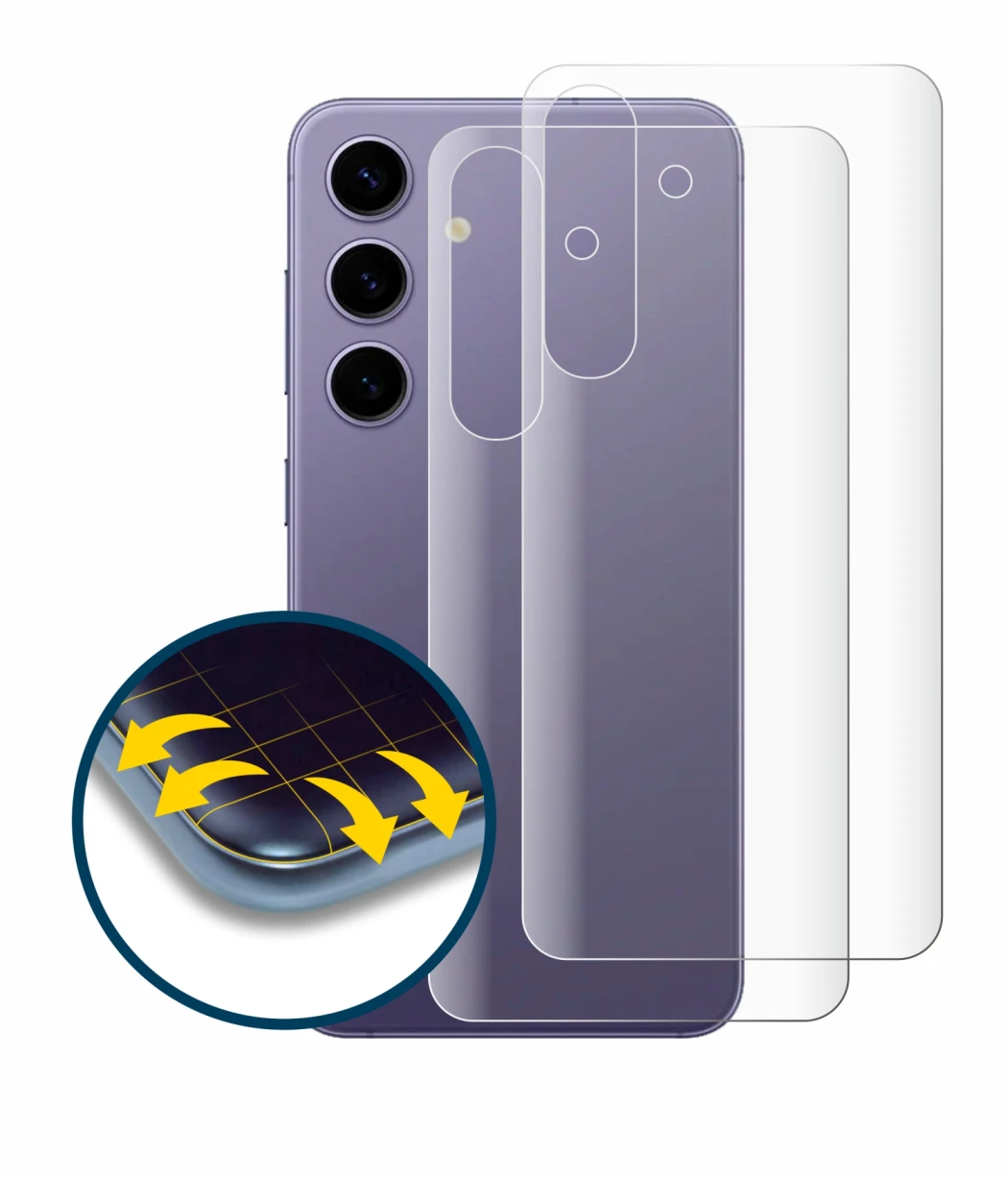 Image of the device Samsung Galaxy S24 (Back) with a wide variety of screen protectors.