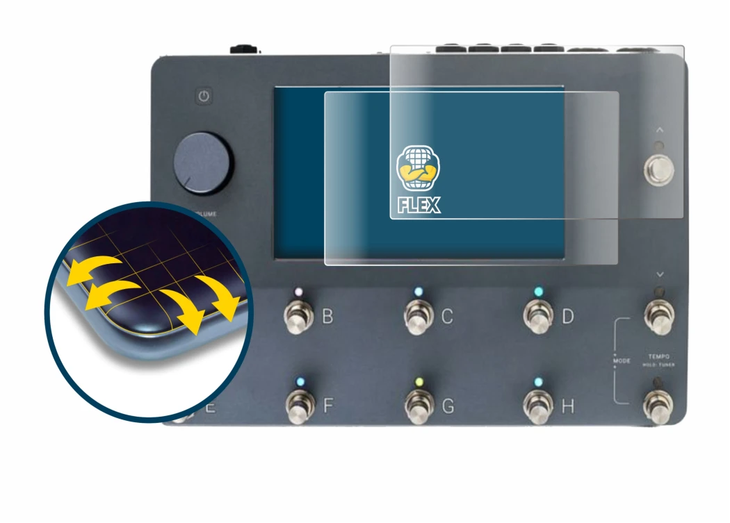 Image of the device Neural DSP Quad Cortex with a wide variety of screen protectors.