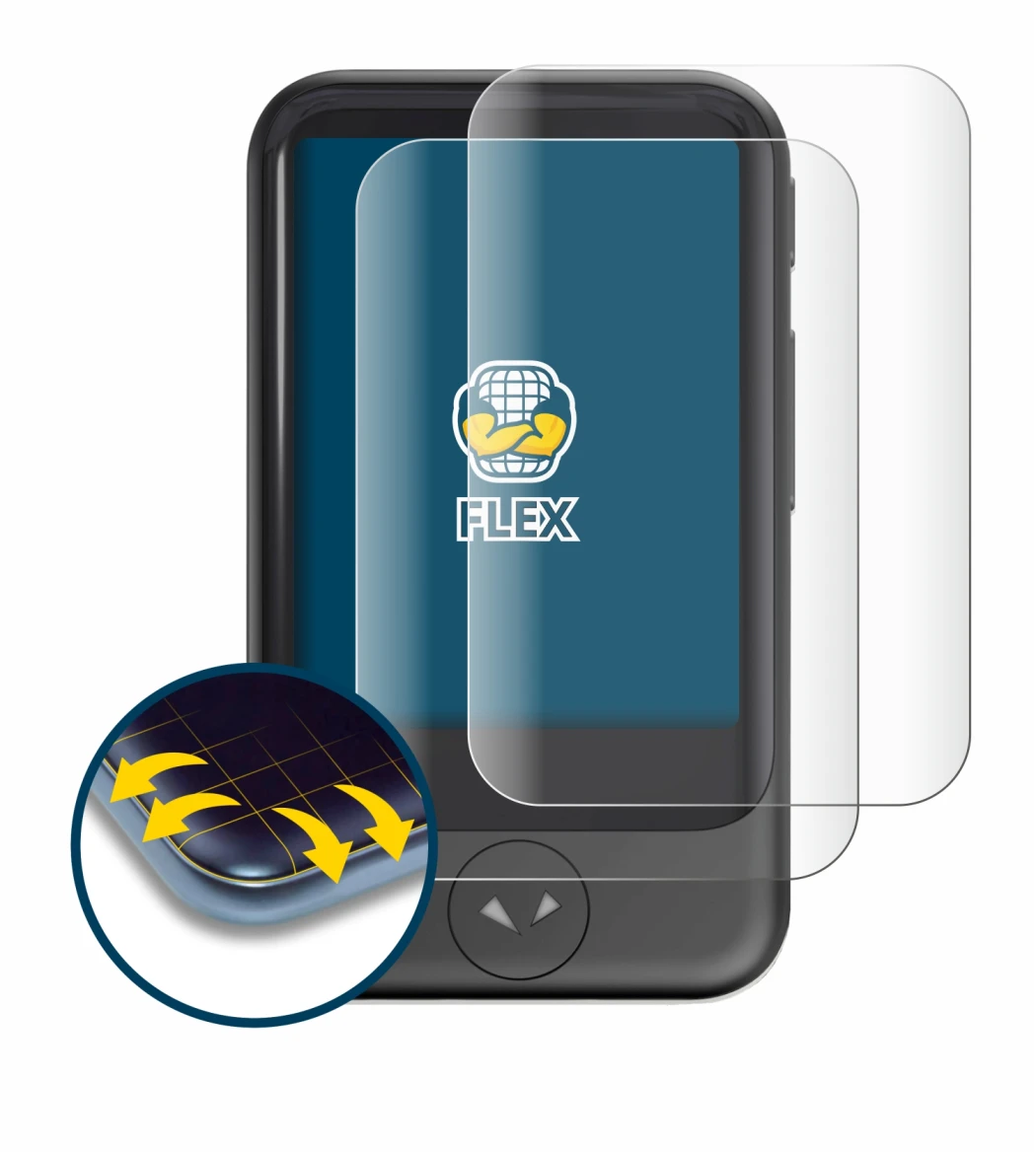 Image of the device Pocketalk S with a wide variety of screen protectors.