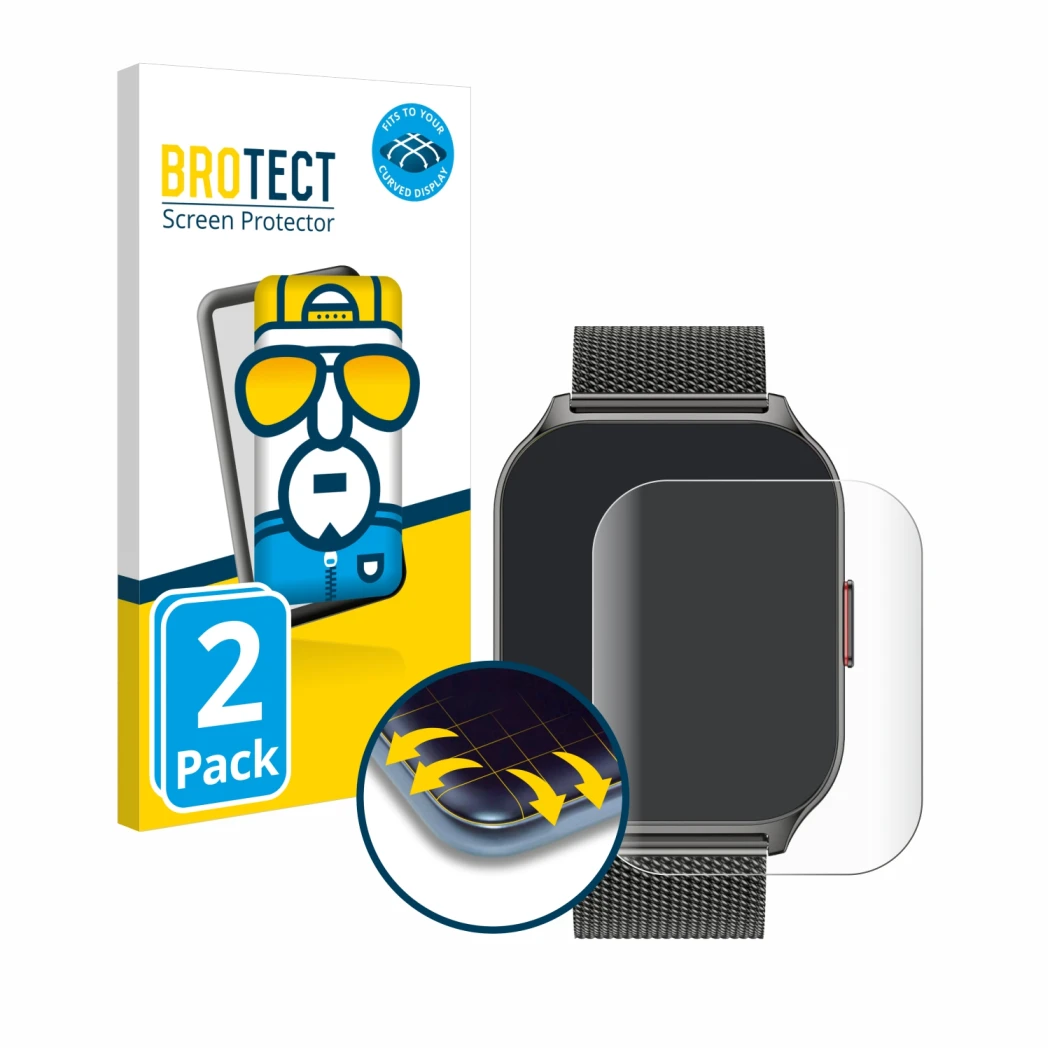 Front side of a product packaging with the brand logo BROTECT. Next to it is the device Zoskvee P95 2