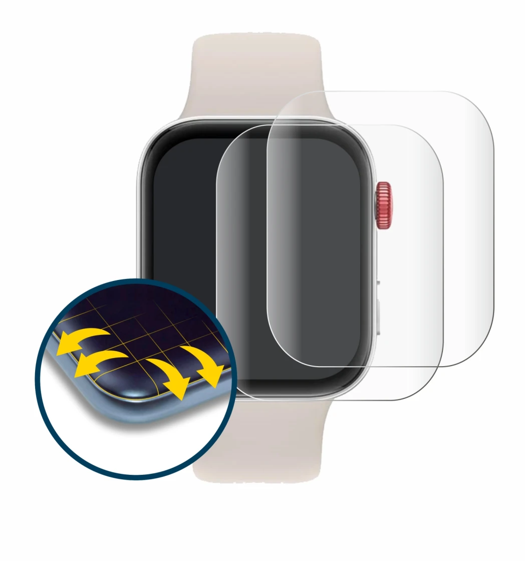 Image of the device Huawei Watch Fit 3 with a wide variety of screen protectors.