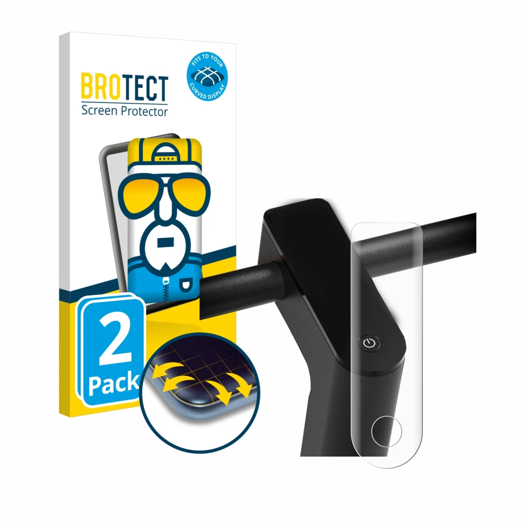 Front side of a product packaging with the brand logo BROTECT. Next to it is the device Xiaomi Mi 4 Pro (2nd Gen.) shown with 