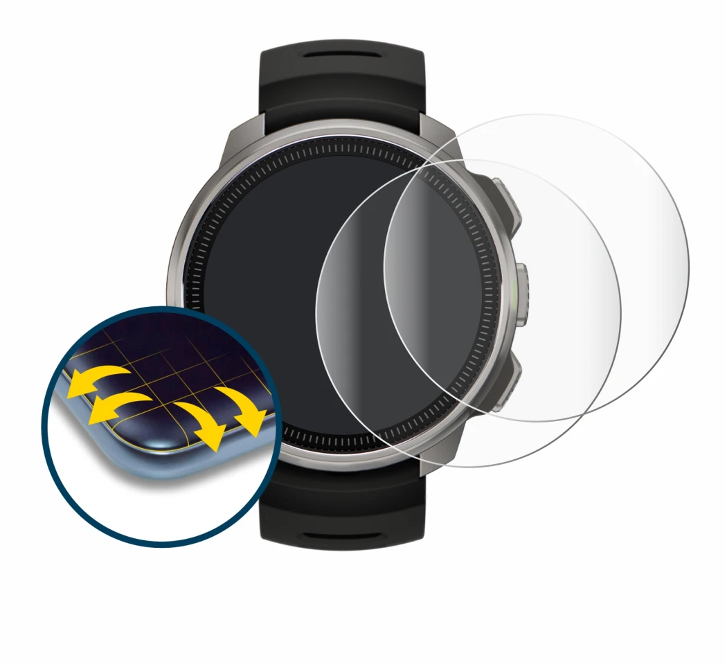 Image of the device Suunto Ocean with a wide variety of screen protectors.