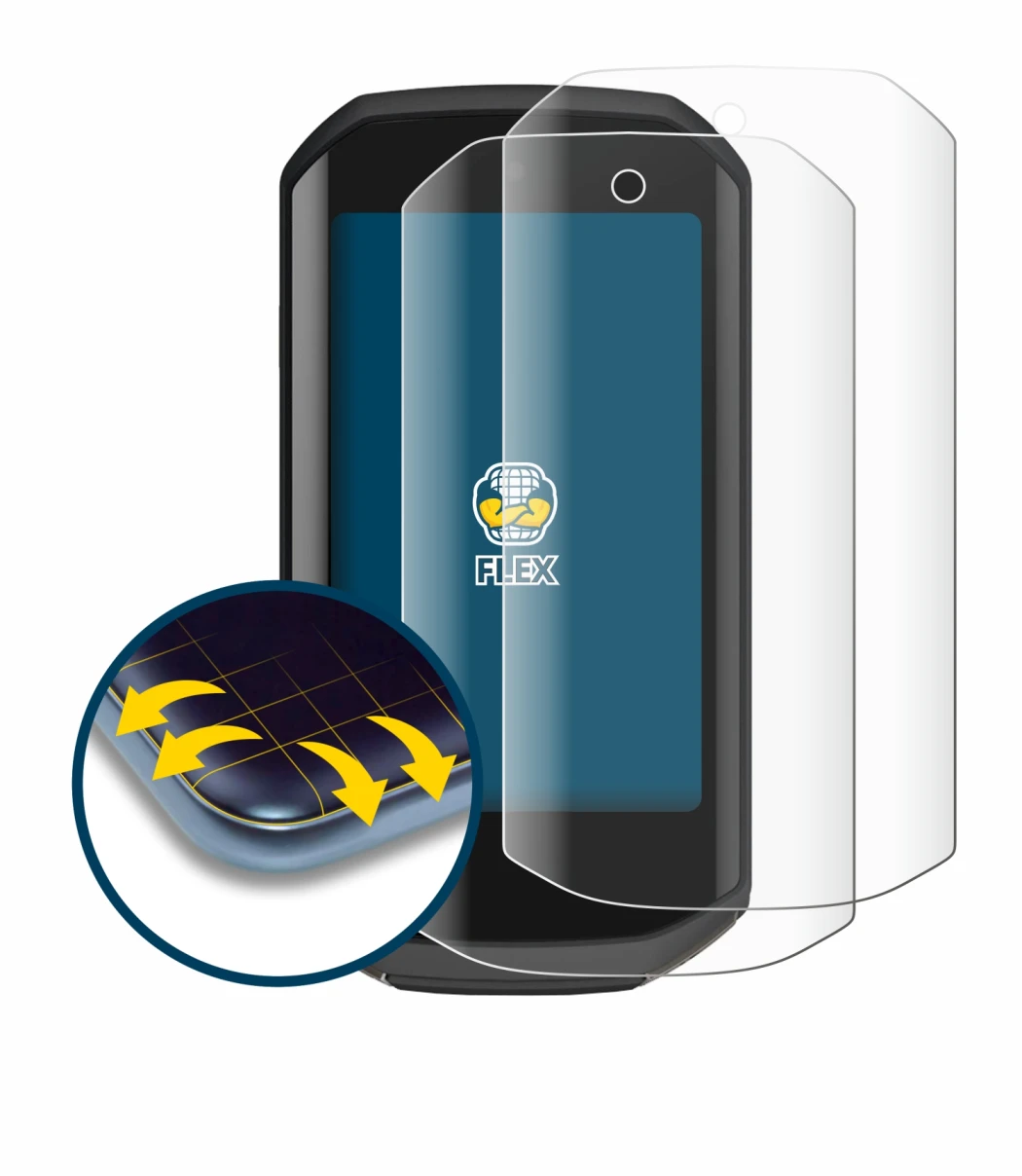 Image of the device Garmin Edge 1050 with a wide variety of screen protectors.