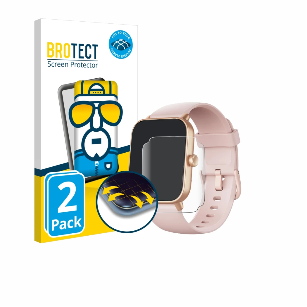 Front side of a product packaging with the brand logo BROTECT. Next to it is the device aeac IDW19 1.85