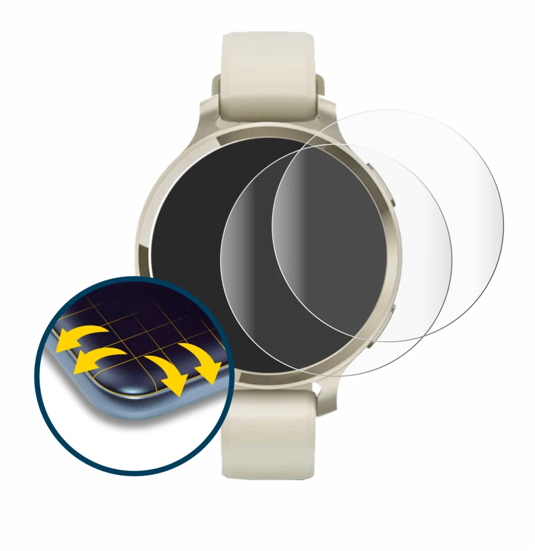 Image of the device Garmin Lily 2 Active with a wide variety of screen protectors.