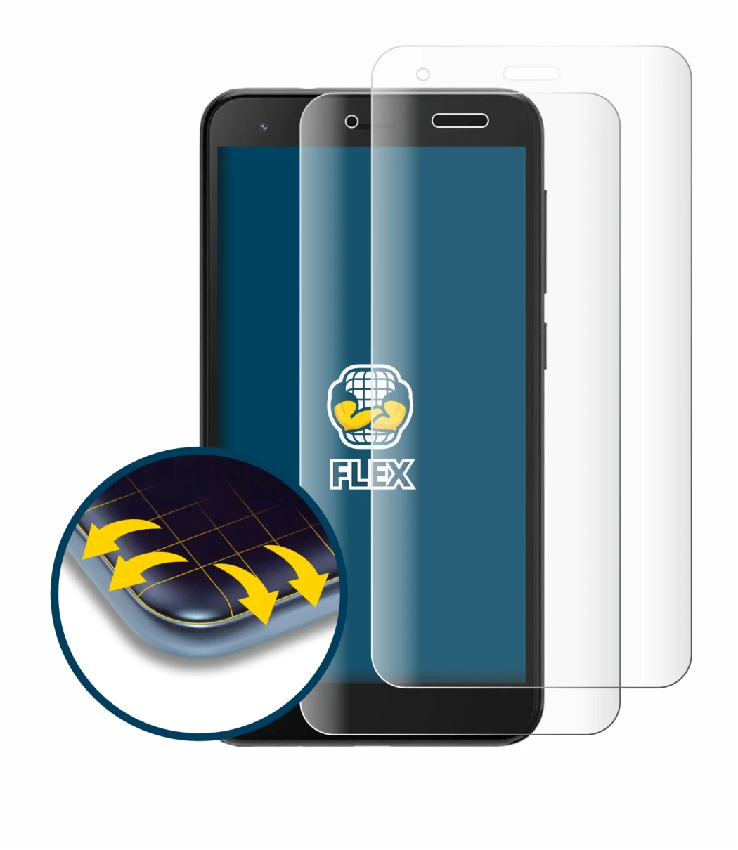 Image of the device ZTE Blade A35 lite with a wide variety of screen protectors.