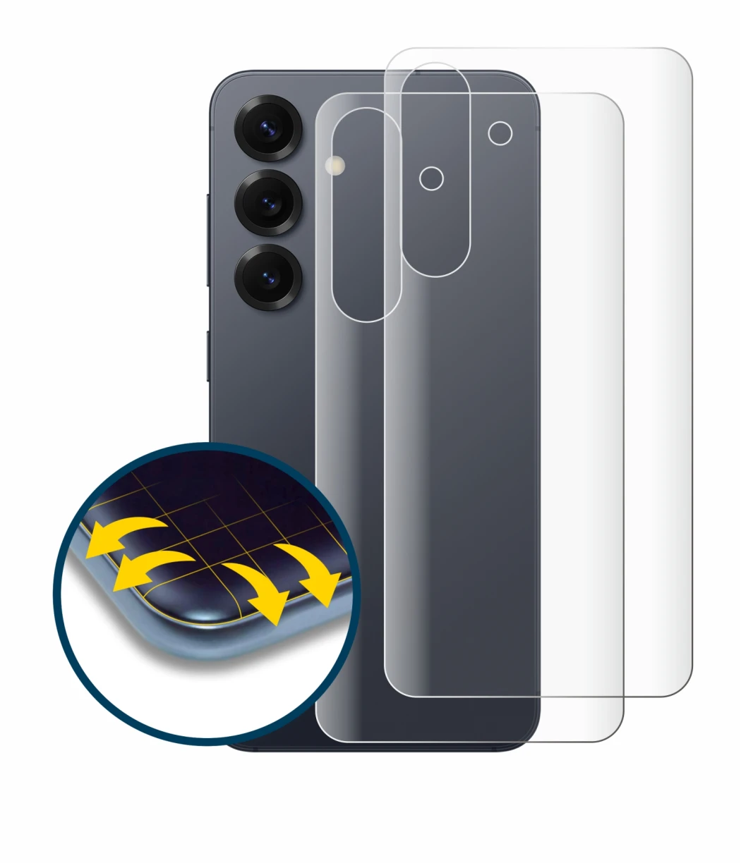 Image of the device Samsung Galaxy S25 (Back) with a wide variety of screen protectors.