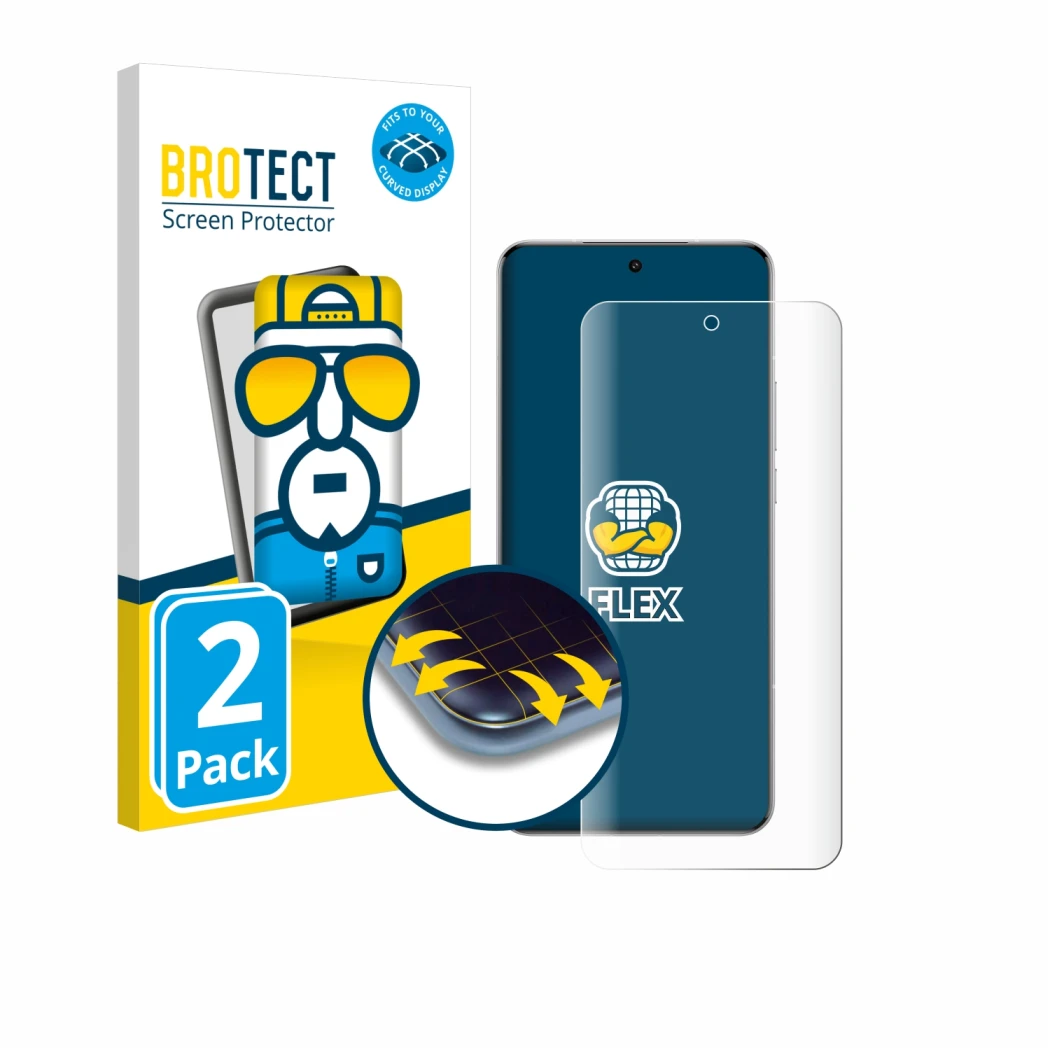 Front side of a product packaging with the brand logo BROTECT. Next to it is the device Xiaomi 15 Ultra shown with the corresp