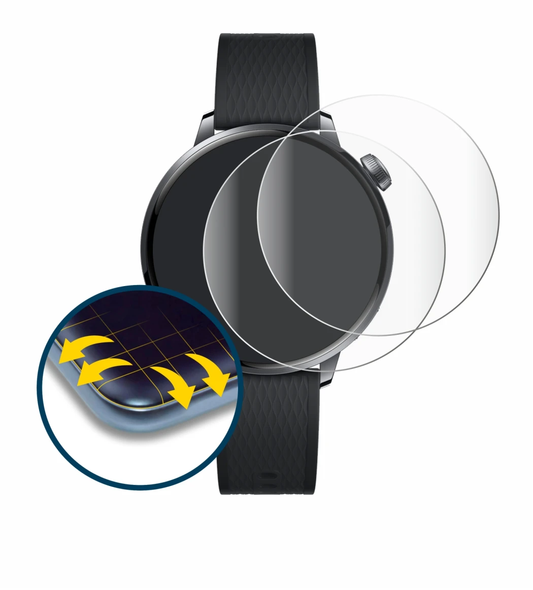 Image of the device Oppo Watch X2 Mini with a wide variety of screen protectors.