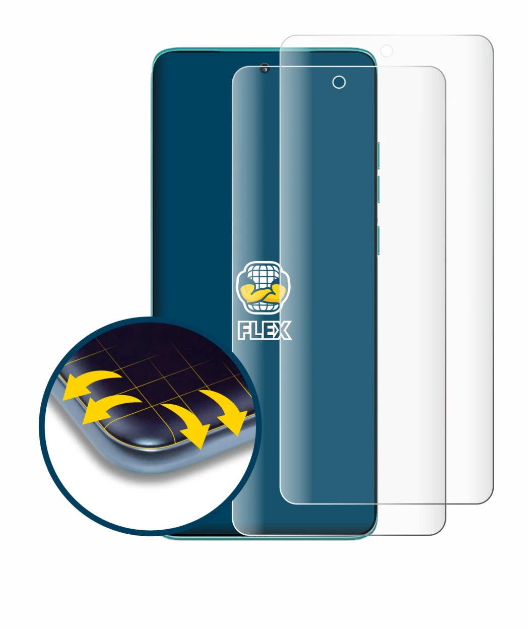 Image of the device Motorola Edge 60 with a wide variety of screen protectors.