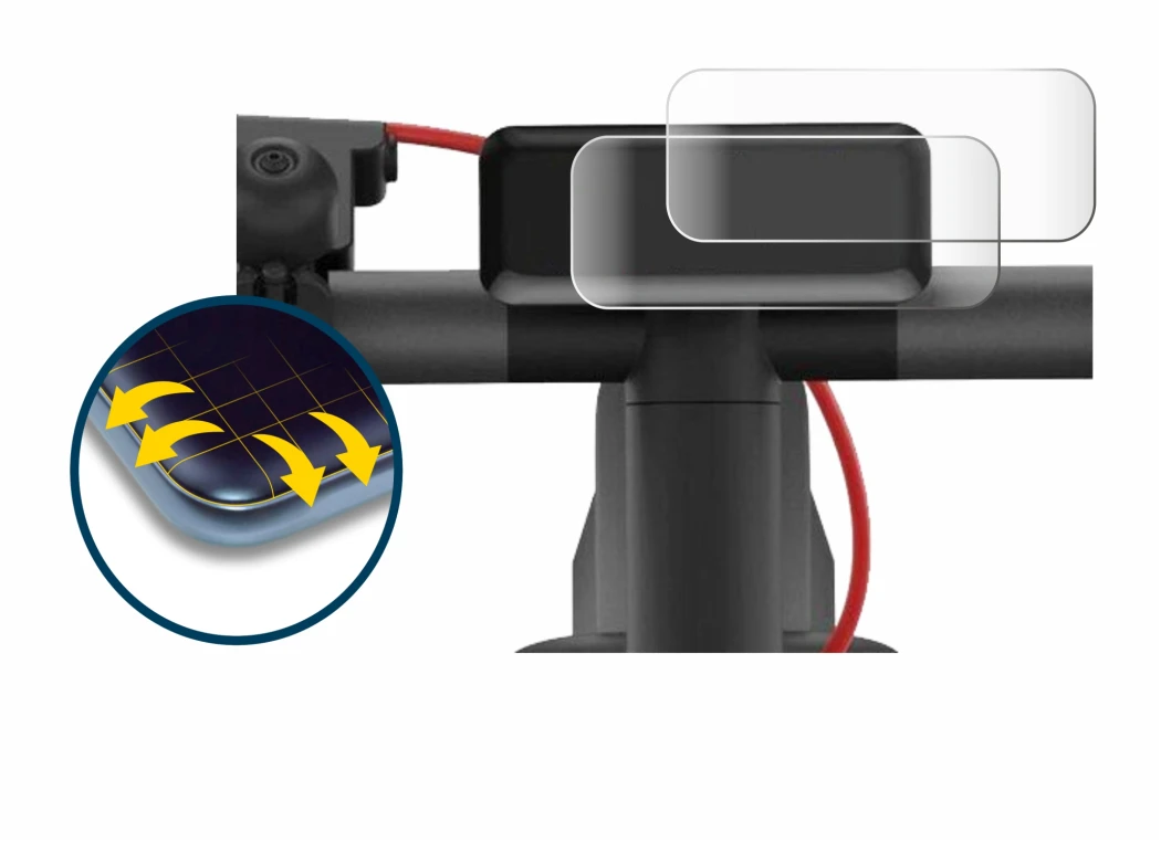 Image of the device Navee V50i Pro with a wide variety of screen protectors.