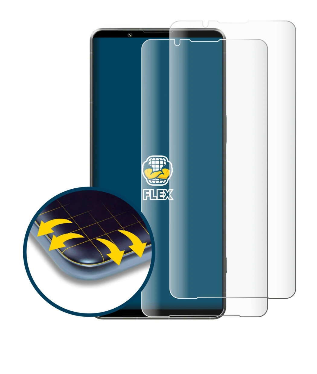 Image of the device Sony Xperia 1 VII with a wide variety of screen protectors.