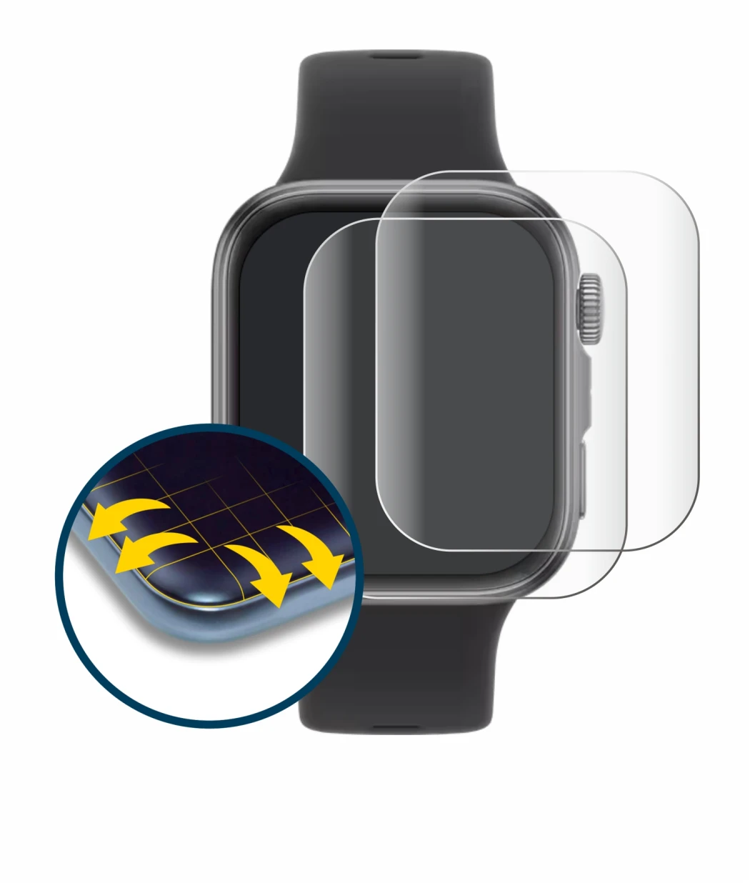 Image of the device Huawei Watch Fit 4 with a wide variety of screen protectors.