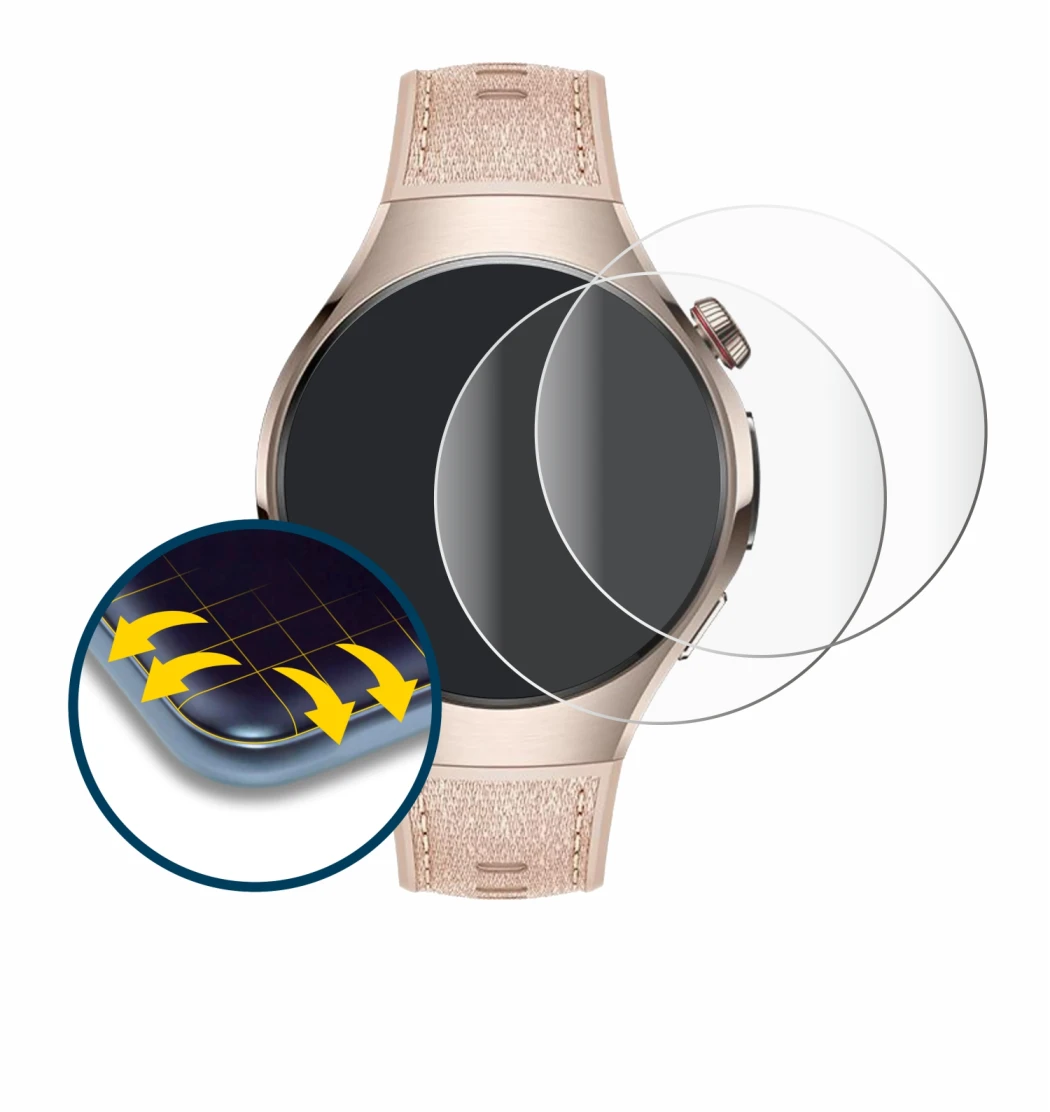 Image of the device Huawei Watch 5 (42 mm) with a wide variety of screen protectors.