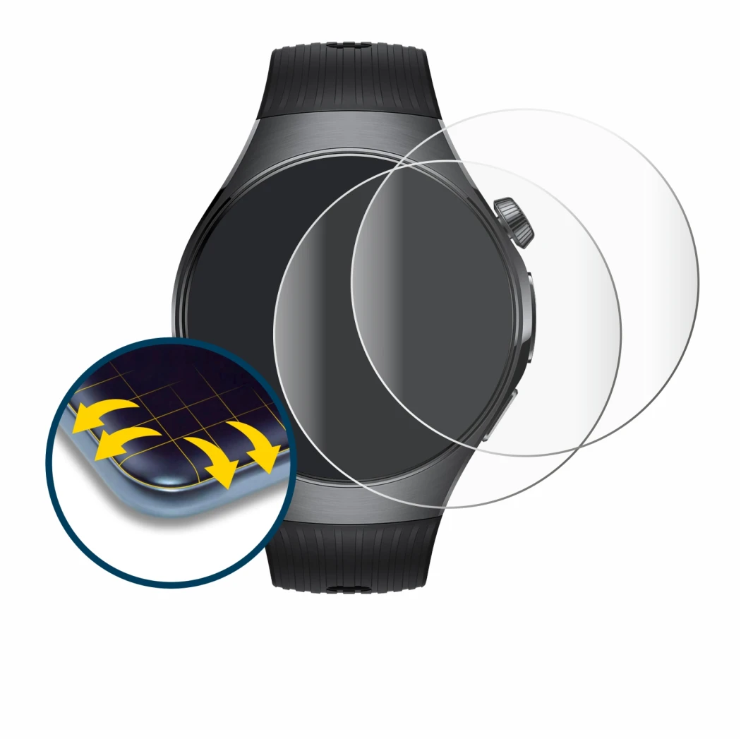 Image of the device Huawei Watch 5 (46 mm) with a wide variety of screen protectors.