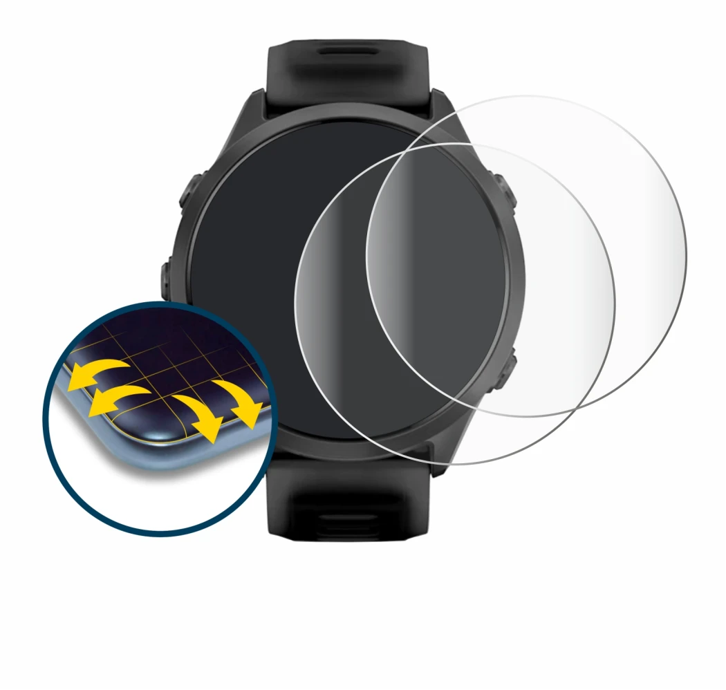 Image of the device Garmin Forerunner 570 (47 mm) with a wide variety of screen protectors.