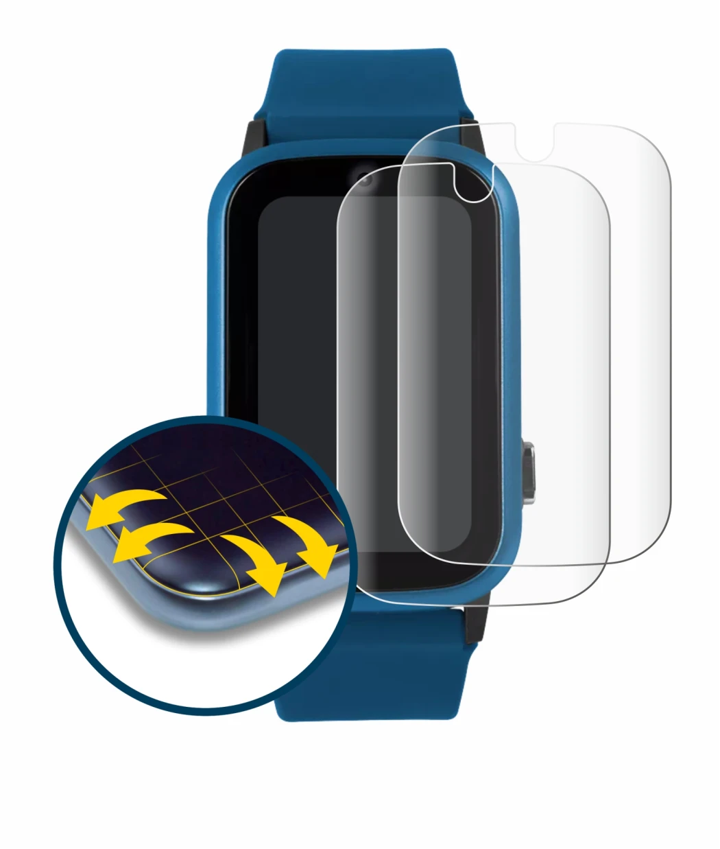 Image of the device One2Track Connect Adventure with a wide variety of screen protectors.